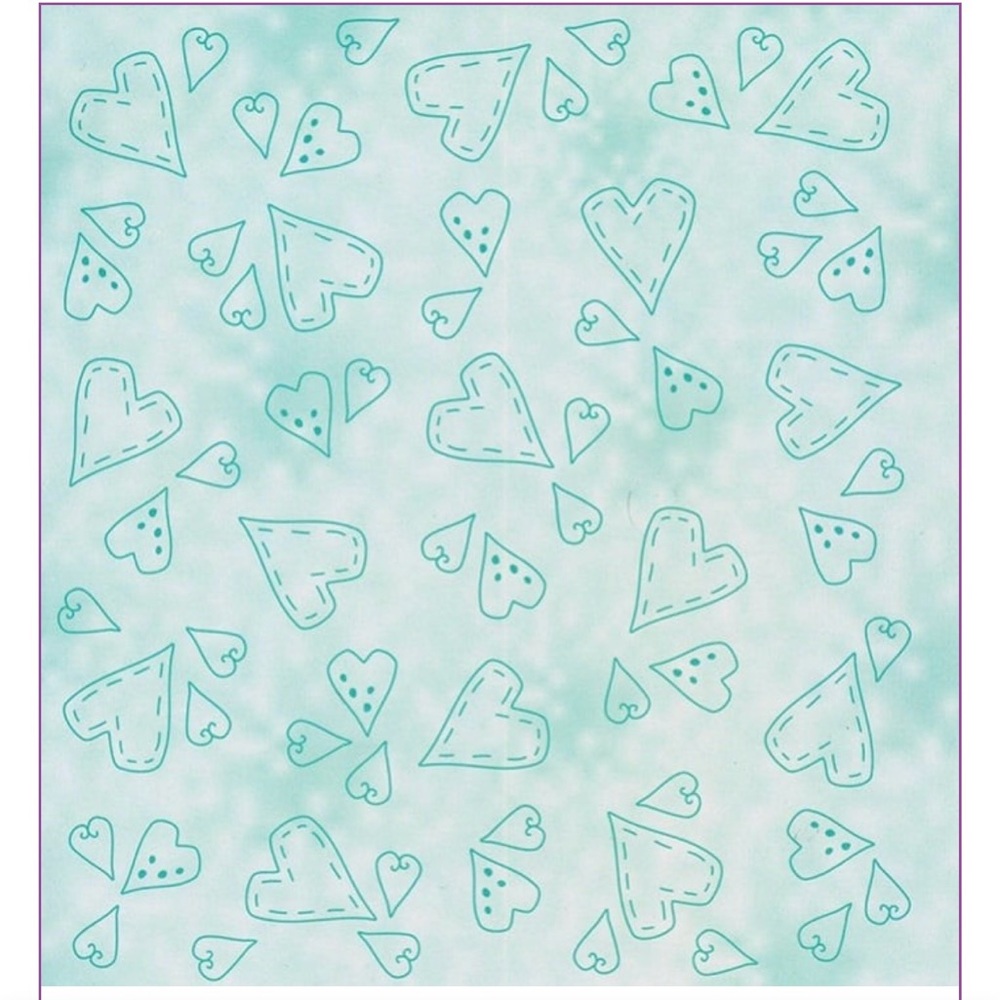 Leane Creatif 6” x 6” embossing folder - HEARTS